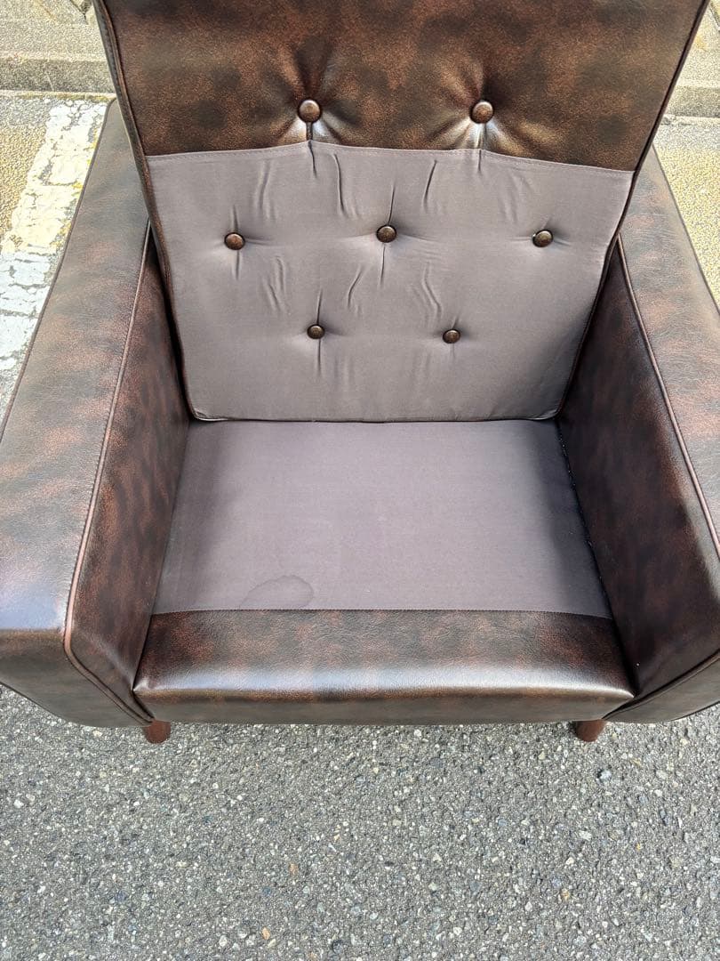 【カリモク】 ロビーチェア　 1人掛け　ソファ 　アームチェア 　ダークブラウン