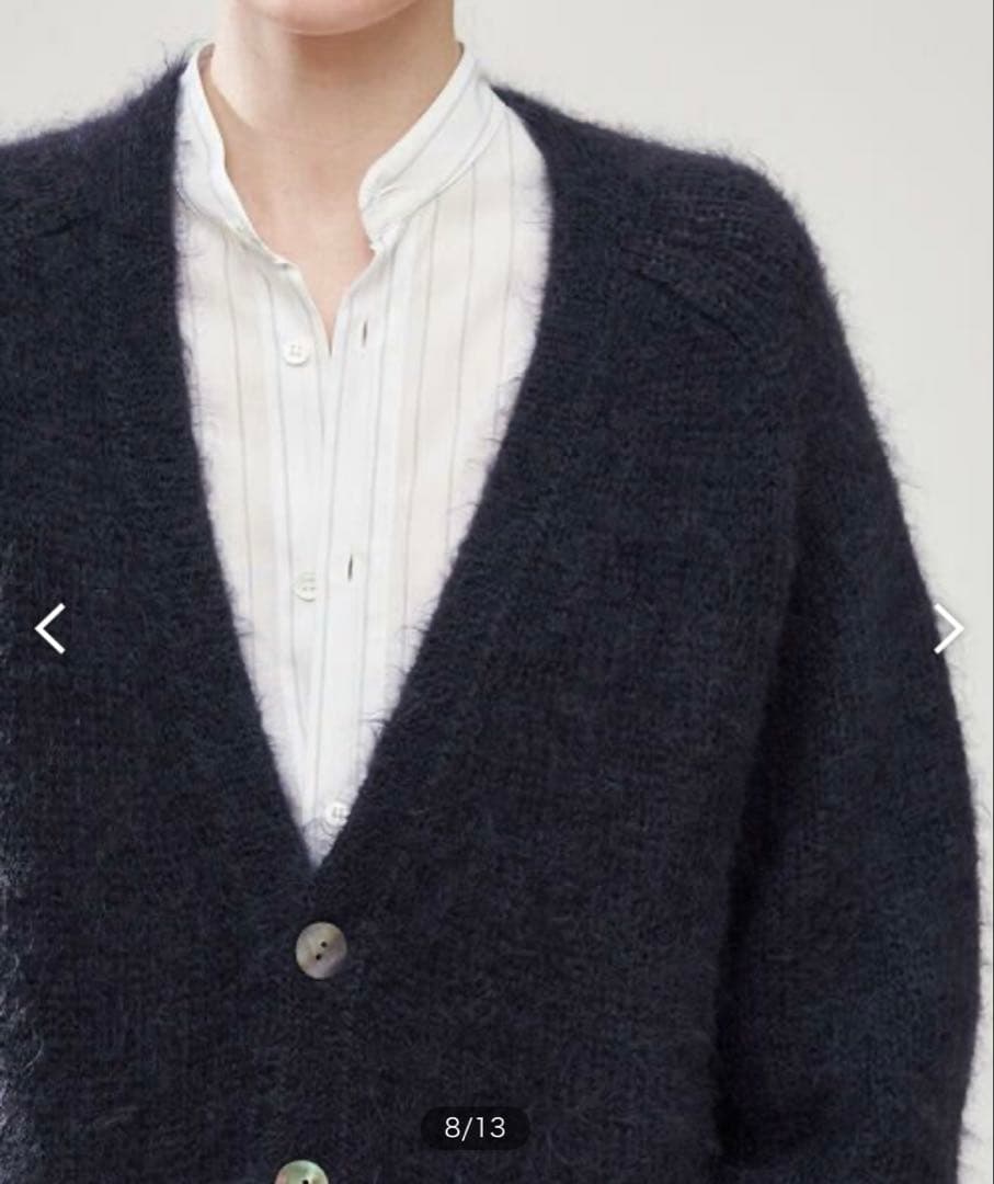 【ギャルリーヴィー】キッドモヘヤ Vネックカーディガン　日本製