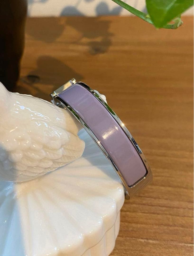 【HERMES エマイユ クリックH】バングル✨ラベンダー✨