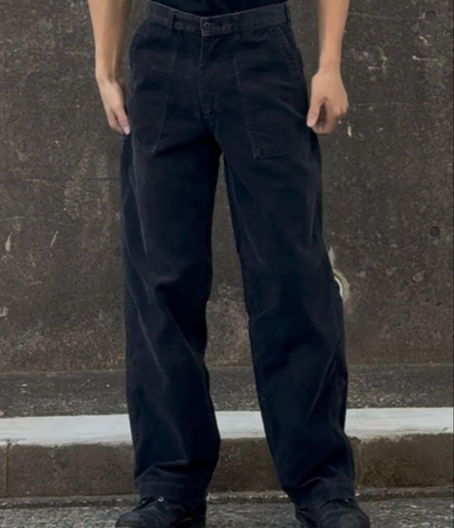 【日本製】Schott 黒 コーデュロイ ワークパンツ