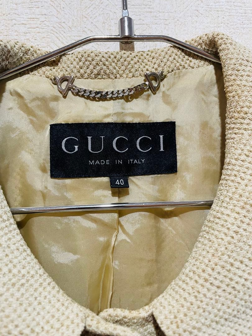 old グッチ GUCCI ジャケット テーラード 40(L) ベージュ