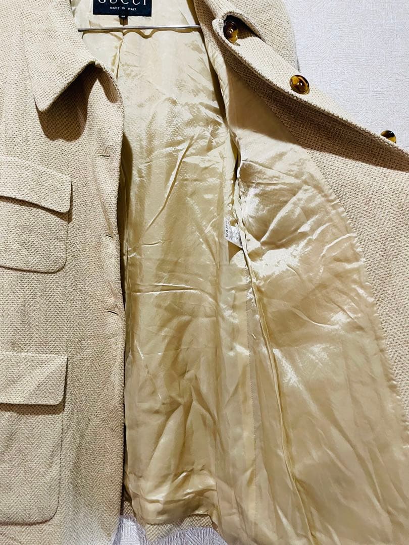 old グッチ GUCCI ジャケット テーラード 40(L) ベージュ