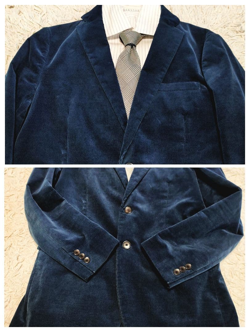 トゥモローランド セットアップ スーツ ネイビー コットン イタリア製生地 希少