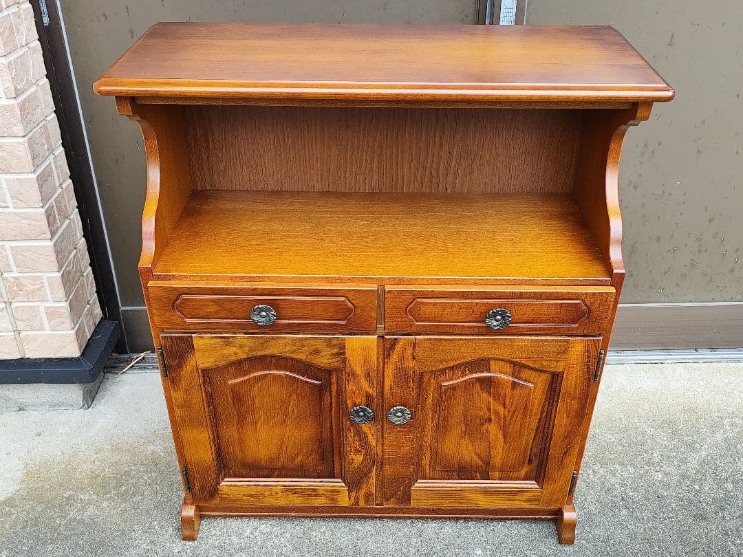 サ*ー様 karimoku カリモク コロニアル キャビネット 電話台 アンティ