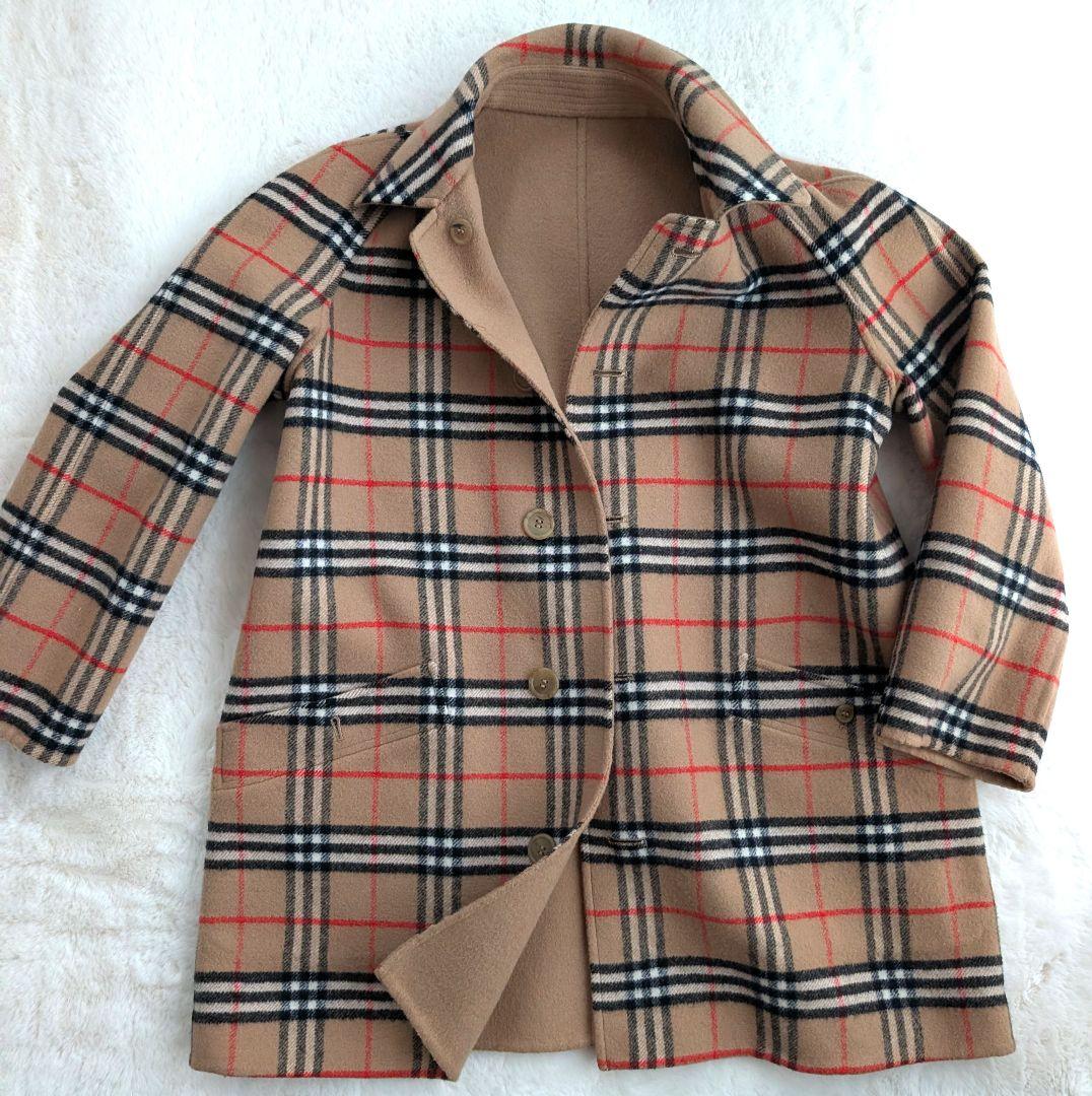 美品 バーバリー リバーシブルコート ノバチェック ダブルフェイス 三陽商会
