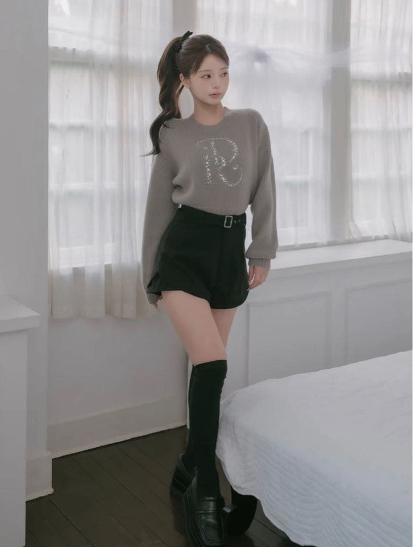 にゃお@プロフ必読☆ダーリッチ サイドスリットハイウエストショートパンツ