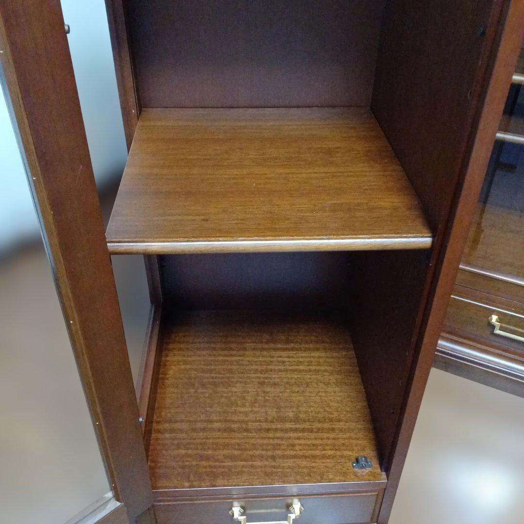 【マルニ】コーナーキャビネット　サイドキャビネット　飾り棚　地中海　左