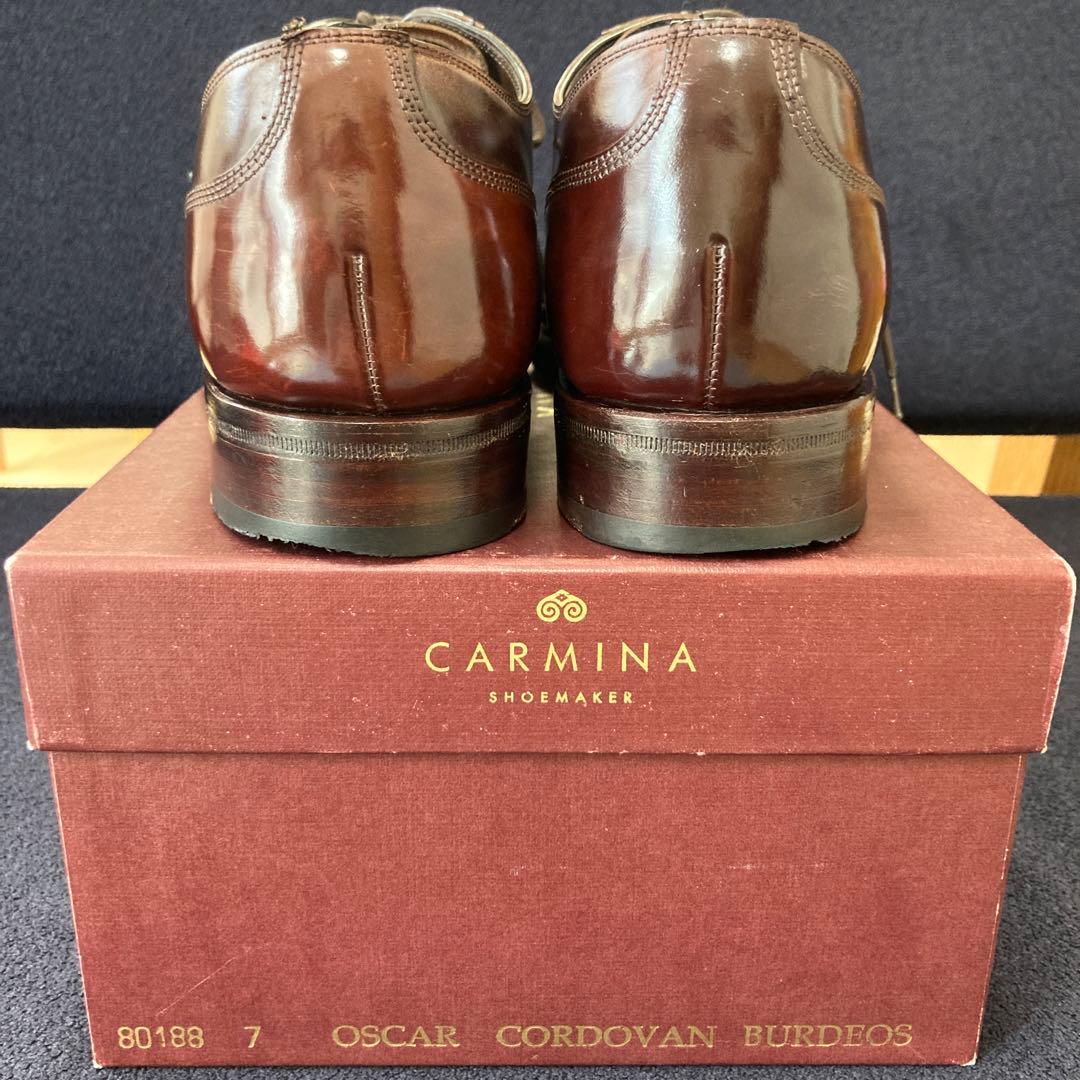 【えむと】カルミナCARMINAシェルコードバンストレートチップ7ボルドー