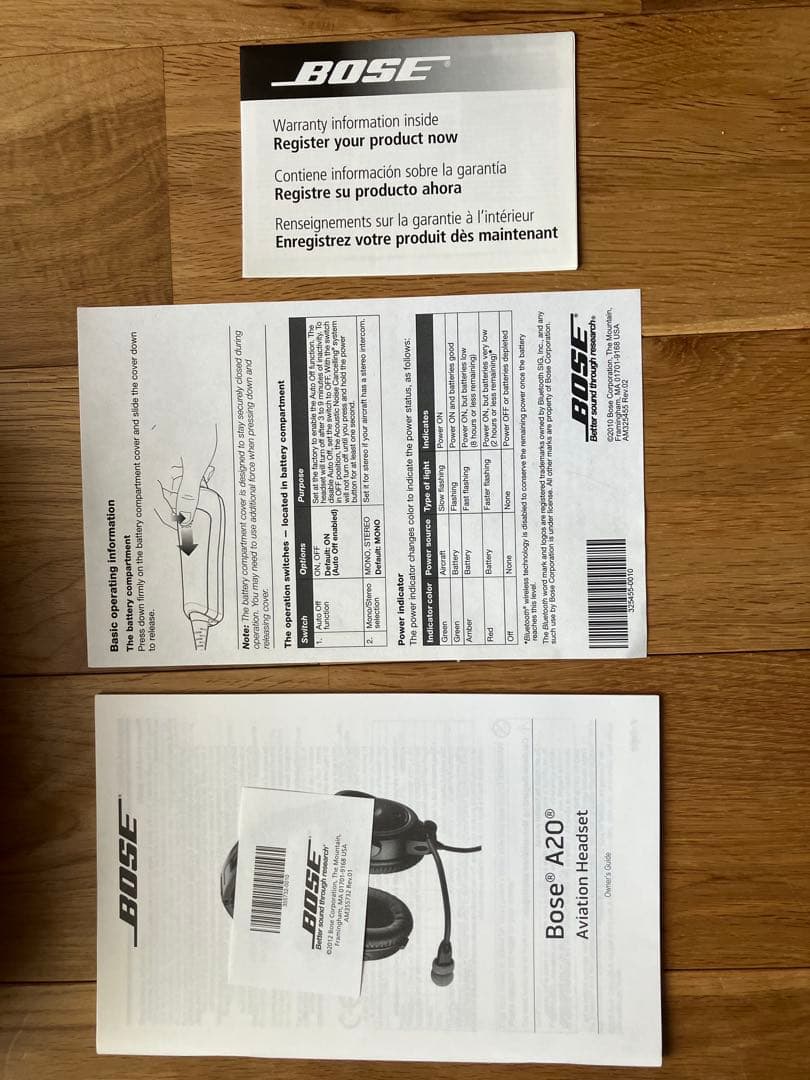 Bose A20 Avionics ヘッドセット