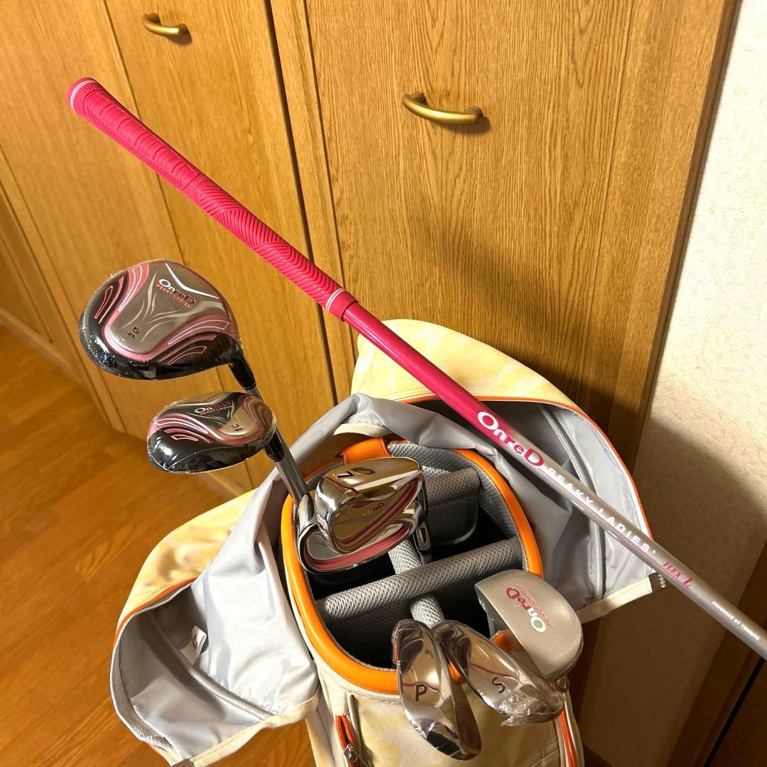 超美品！初心者セット　Callaway ゴルフバッグ ホワイト/オレンジ