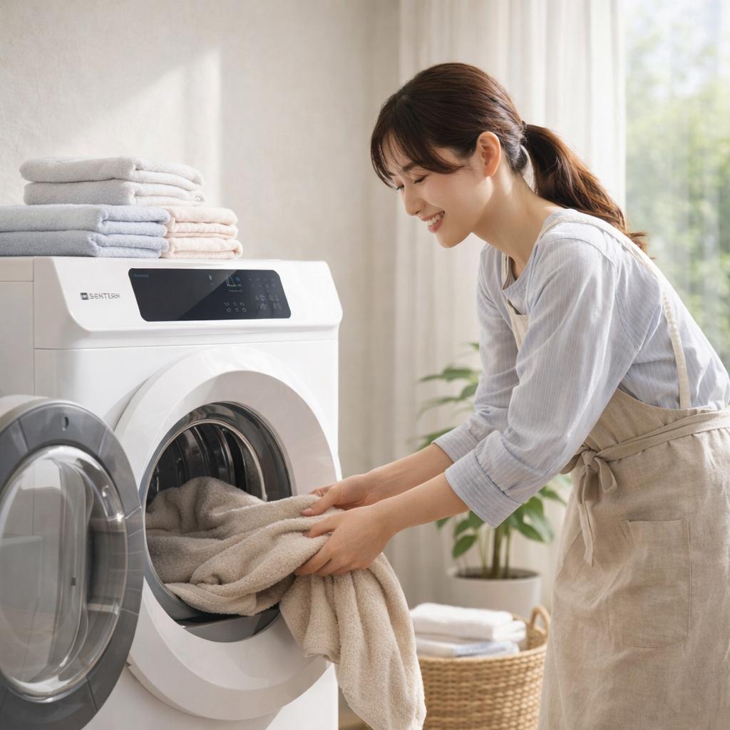 タイムセール！新作の衣類乾燥機　家庭用　8kg大容量　優しく乾燥　WHITE