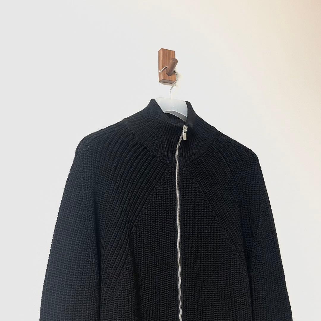 タグ付き未使用 23AW BATONER ドライバーズニット ウール ブラック