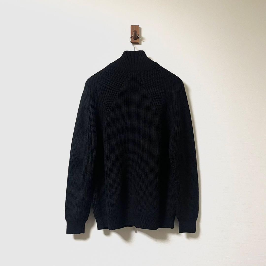 タグ付き未使用 23AW BATONER ドライバーズニット ウール ブラック