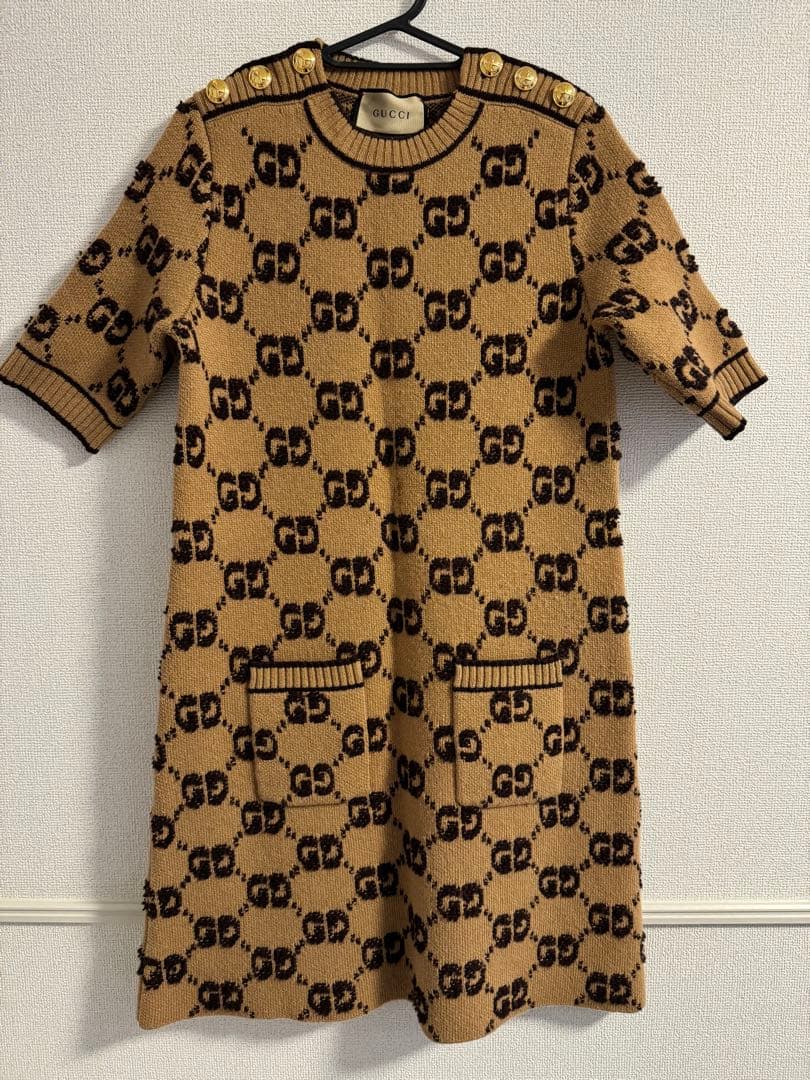 GUCCI GGロゴ ニット ワンピース Mサイズ