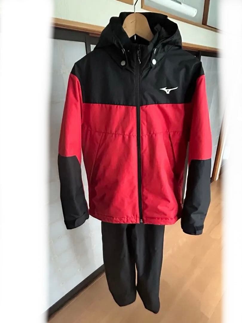 美品Mizuno 子供スキーウェア160 レッド/ブラック