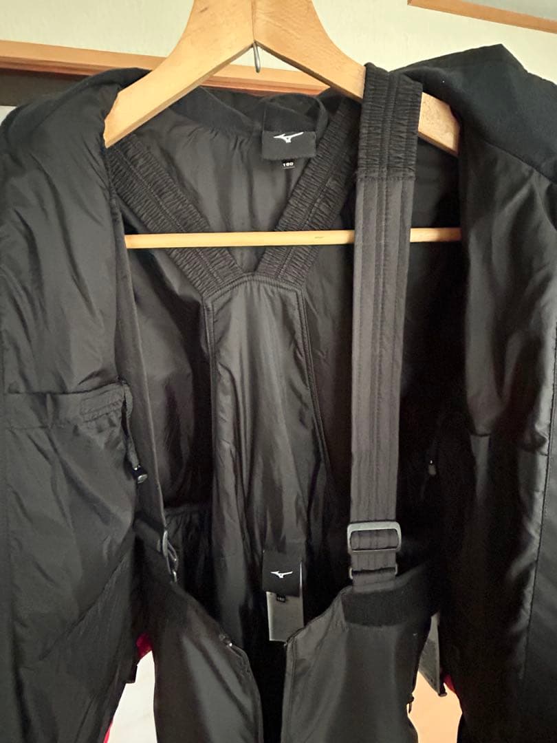 美品Mizuno 子供スキーウェア160 レッド/ブラック