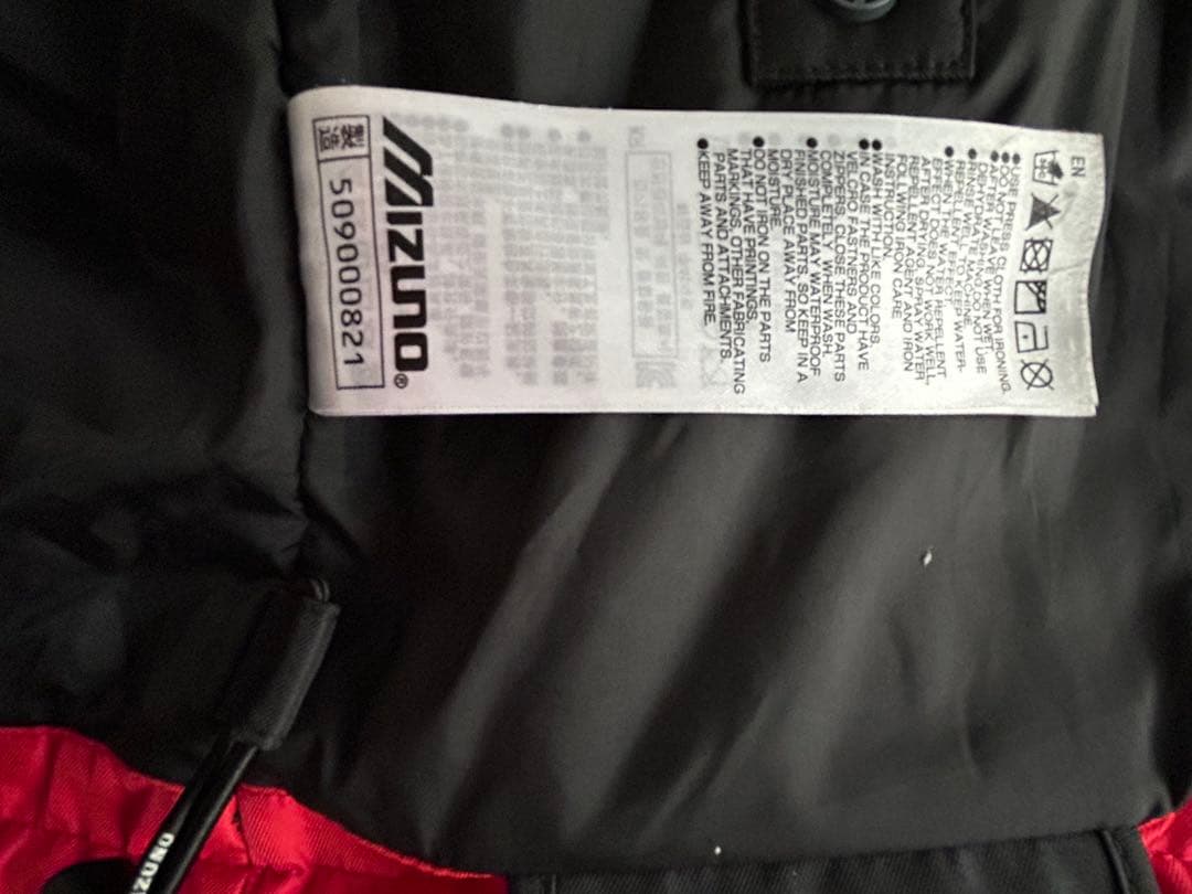 美品Mizuno 子供スキーウェア160 レッド/ブラック