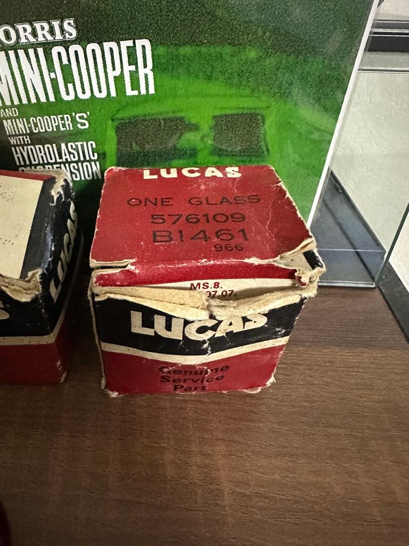 当時物Lucas L594 ウインカーレンズ　赤レンズ BMCミニ　ローバーミニ
