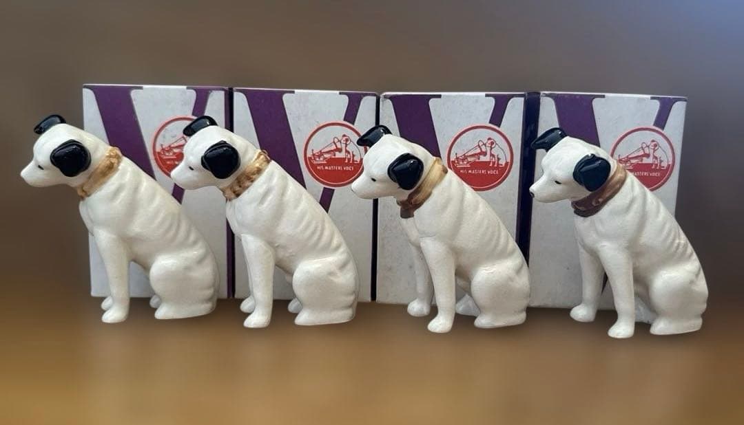 7.5cm手のひらサイズニッパー犬陶器製　4個セット