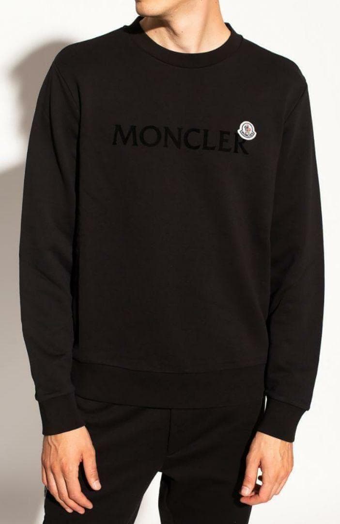 新品未使用タグ付き☆MONCLER レタリングロゴ スウェット S ブラック