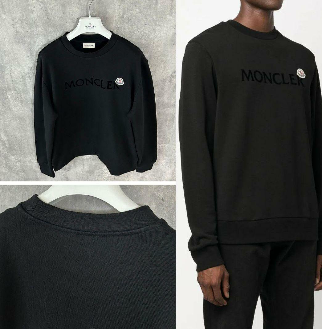 新品未使用タグ付き☆MONCLER レタリングロゴ スウェット S ブラック