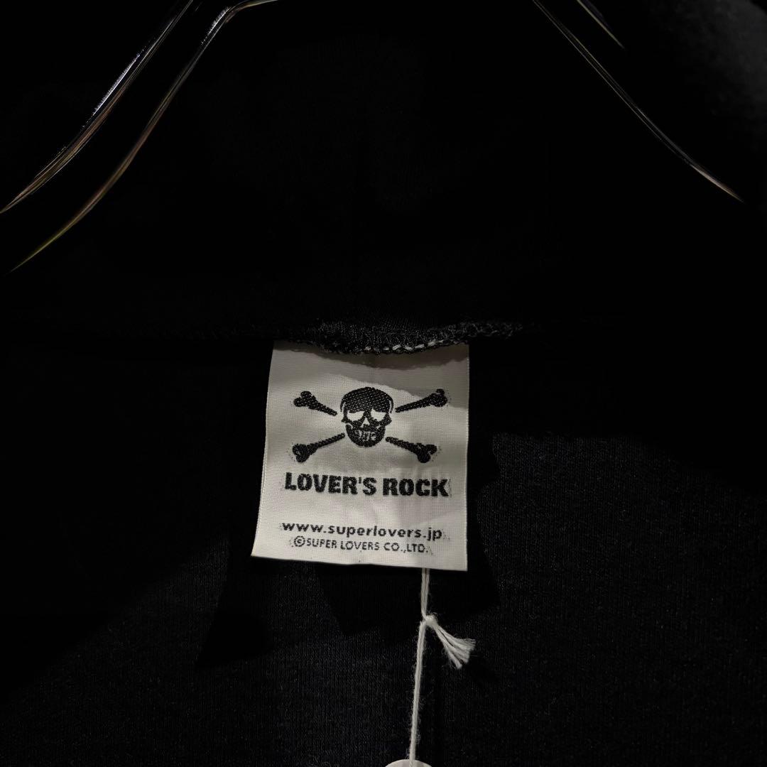 スーパーラバーズ　ハイネックジップアップパーカー　ドクロ　グランジ