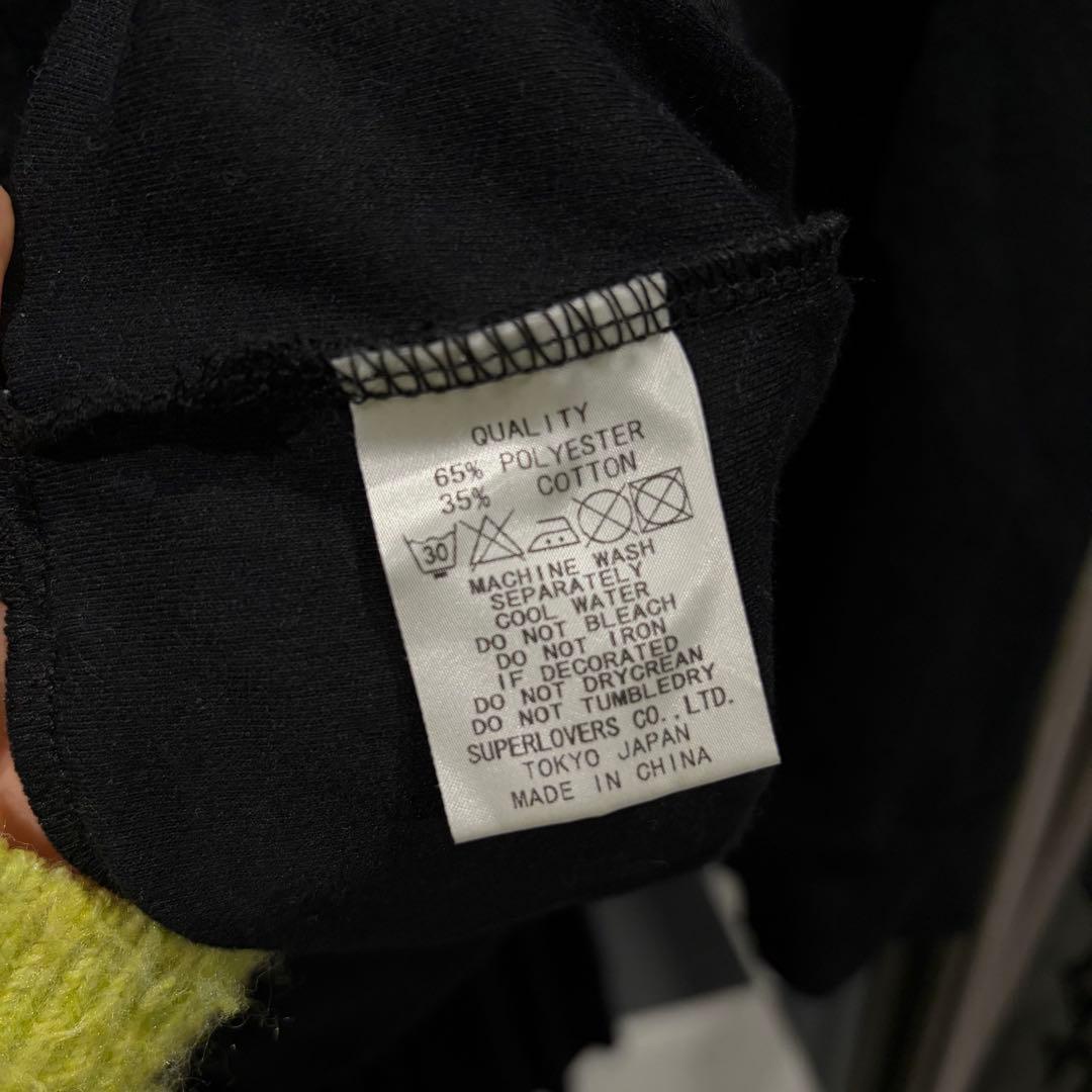 スーパーラバーズ　ハイネックジップアップパーカー　ドクロ　グランジ