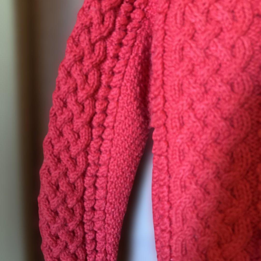 最終お値下げINVERALLAN 赤 ウール カーディガン