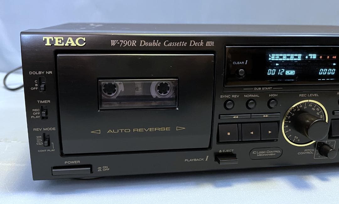 【動作OK！！】ダブルカセットデッキ　TEAC　W-790R　②