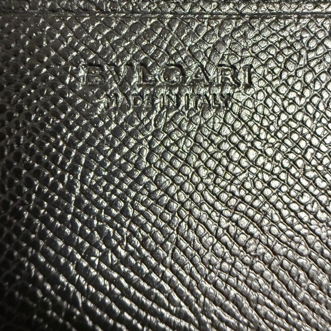 ブルガリ　BVLGARI　黒　レザー　名刺入れ　カードケース