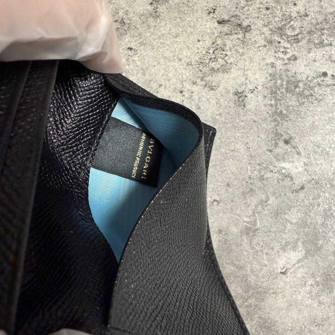 ブルガリ　BVLGARI　黒　レザー　名刺入れ　カードケース