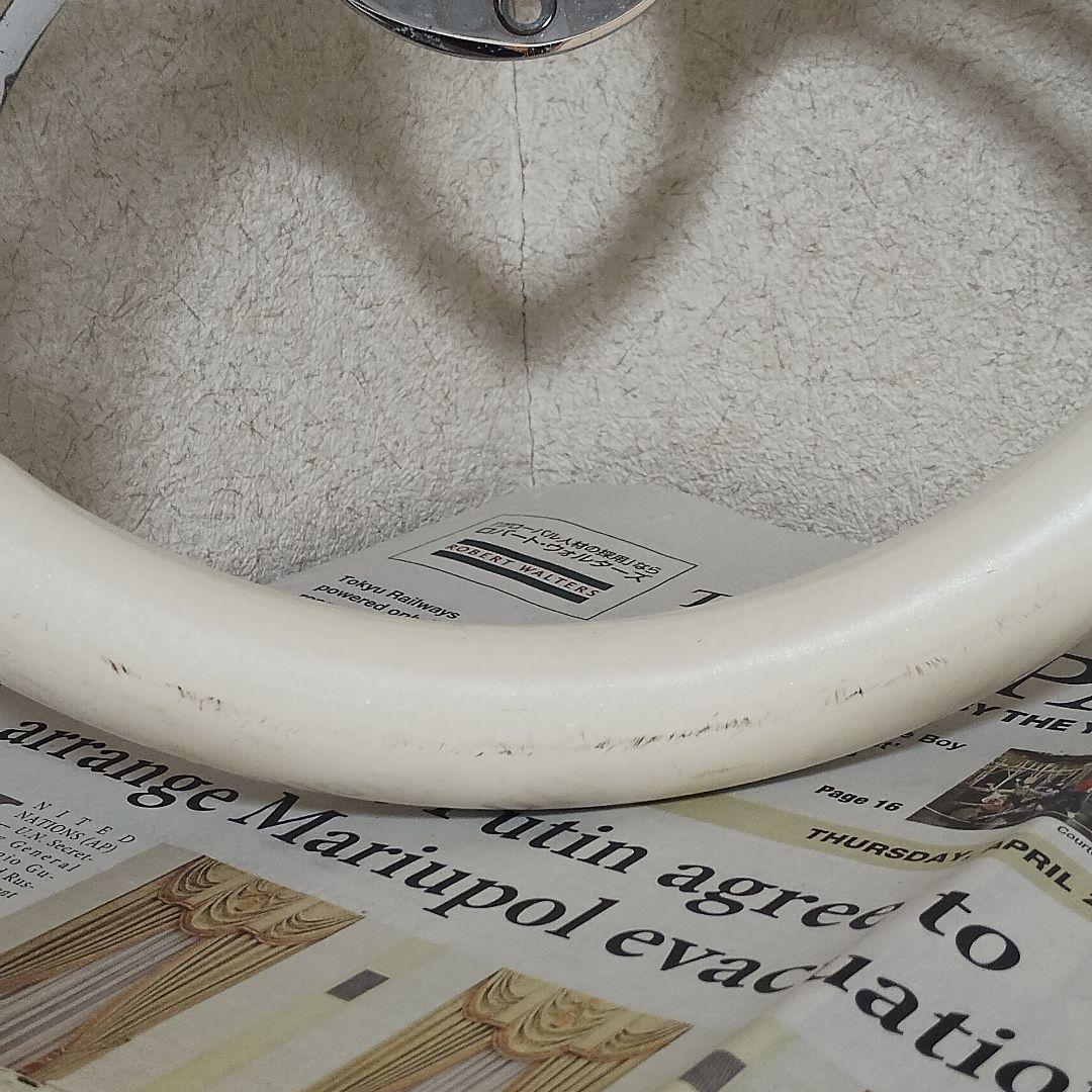 【ビレット ステアリング ハンドル】ホワイト