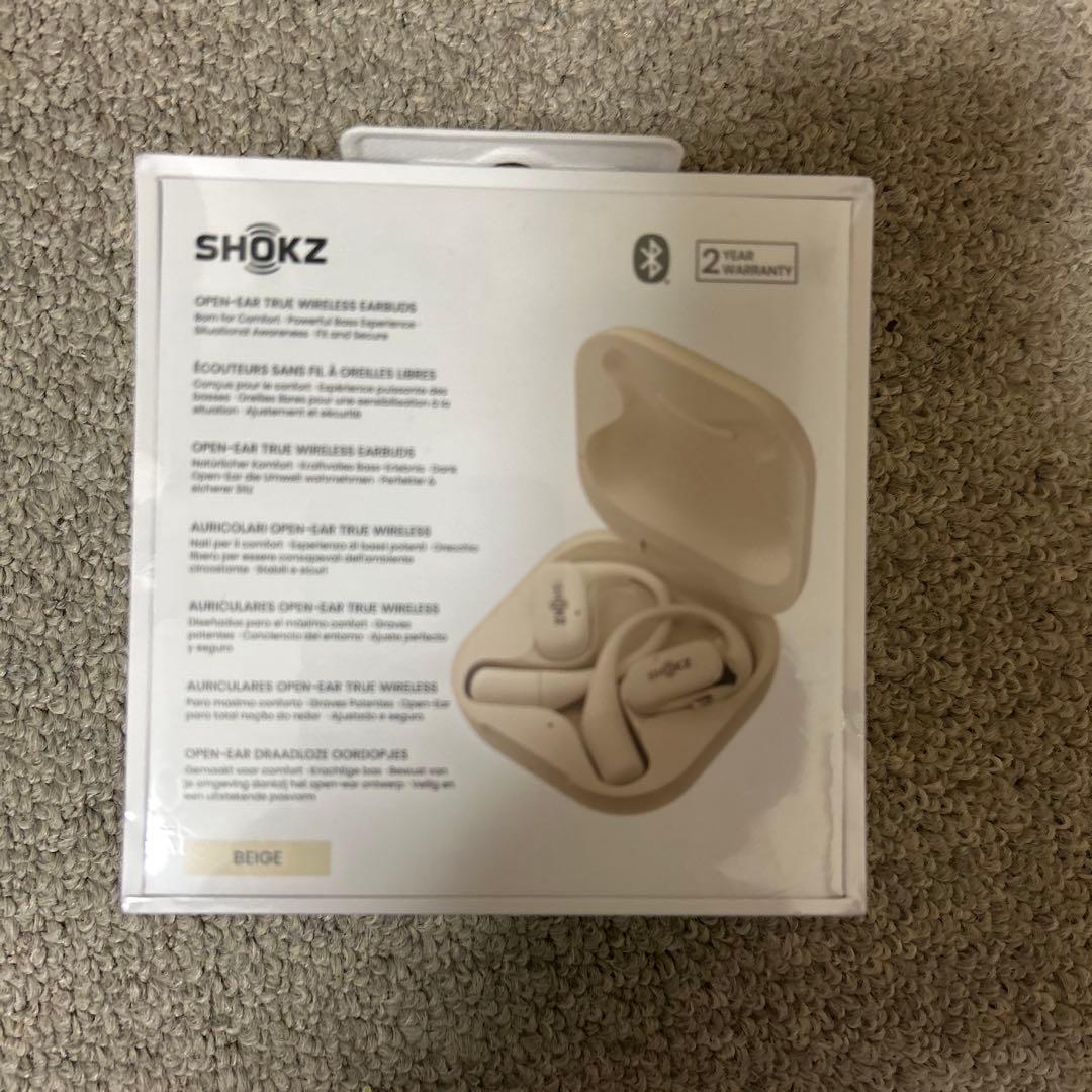 【新品未開封】Shokz OpenFit オープンイヤー型イヤホン　ベージュ