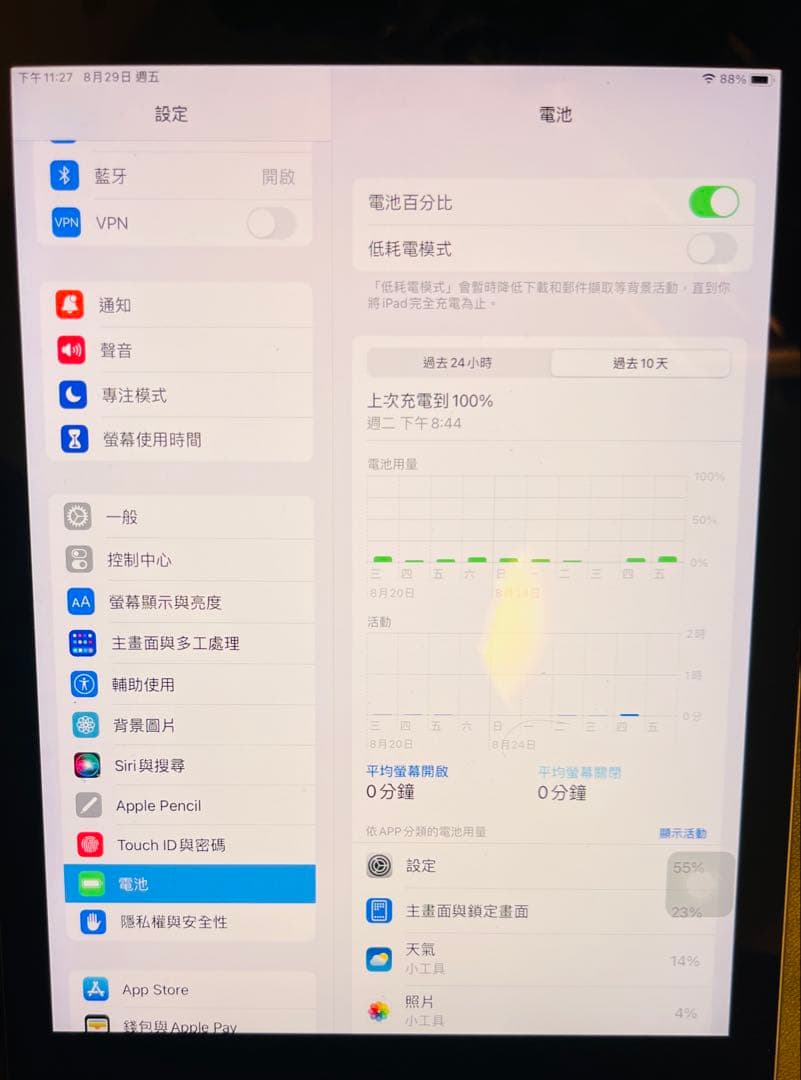 Apple iPad (第6世代) スペースグレー　128g バッテリー78%