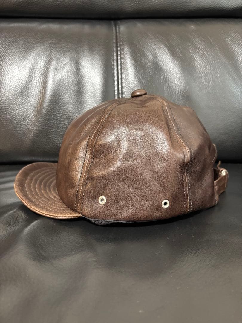 帽子 Mr.FATMAN \"LEATHER SHORT BRIM CAP