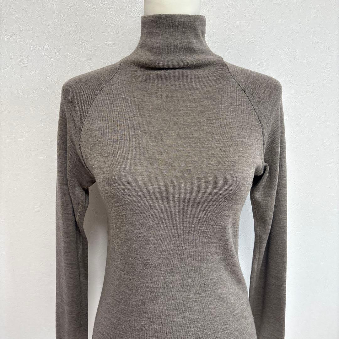 【美品】 ヨーガンレール ニット カットソー 毛100%ハイネック 日本製