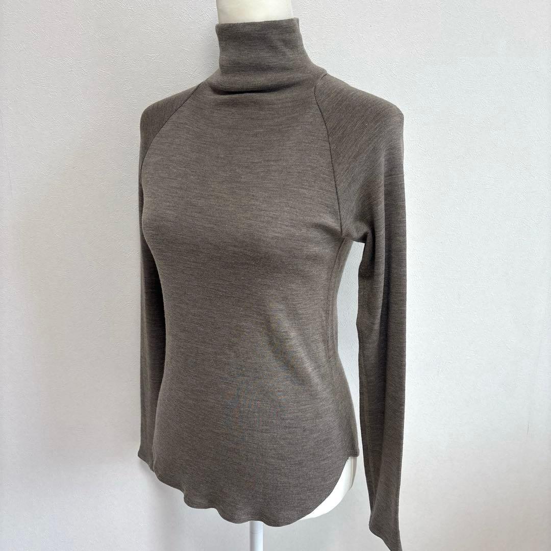 【美品】 ヨーガンレール ニット カットソー 毛100%ハイネック 日本製