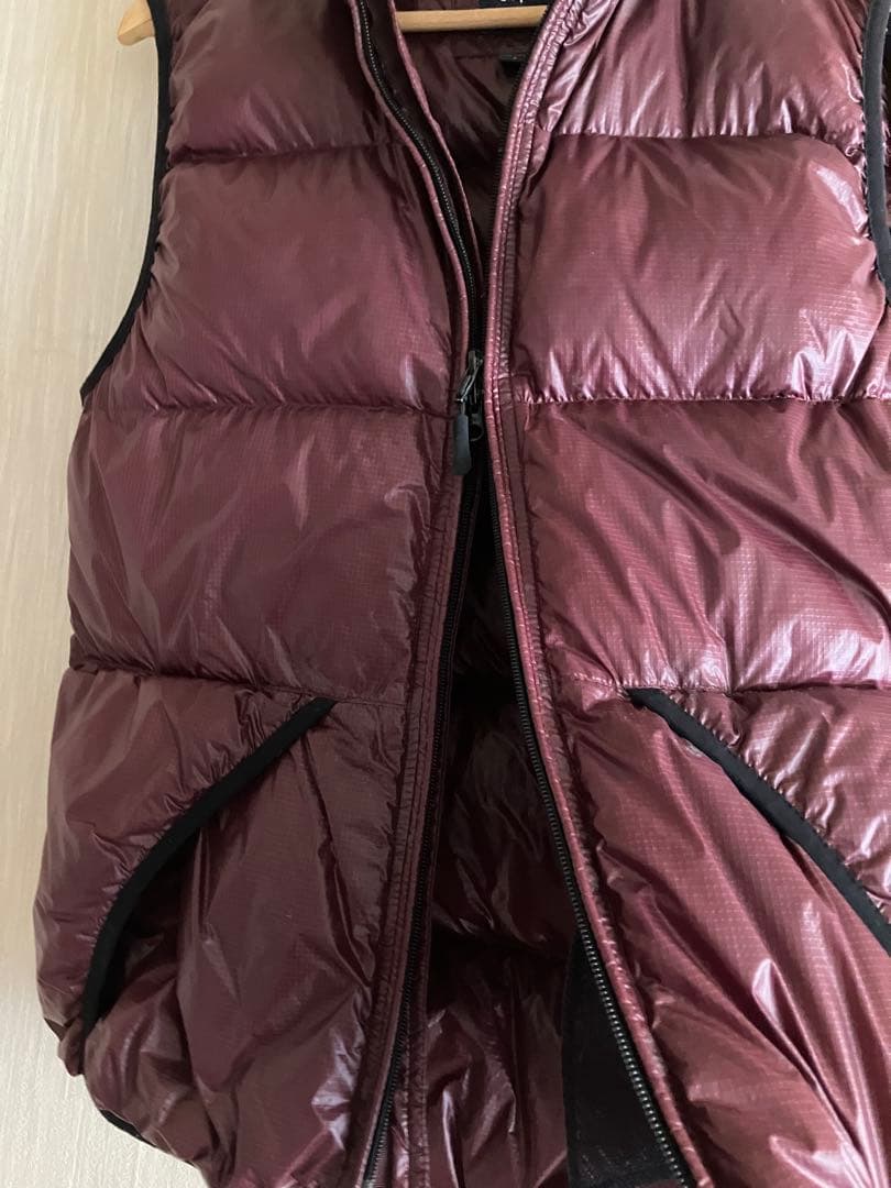 00s old GAP ダウンベスト　Wジップ　ボルドーS Y2K
