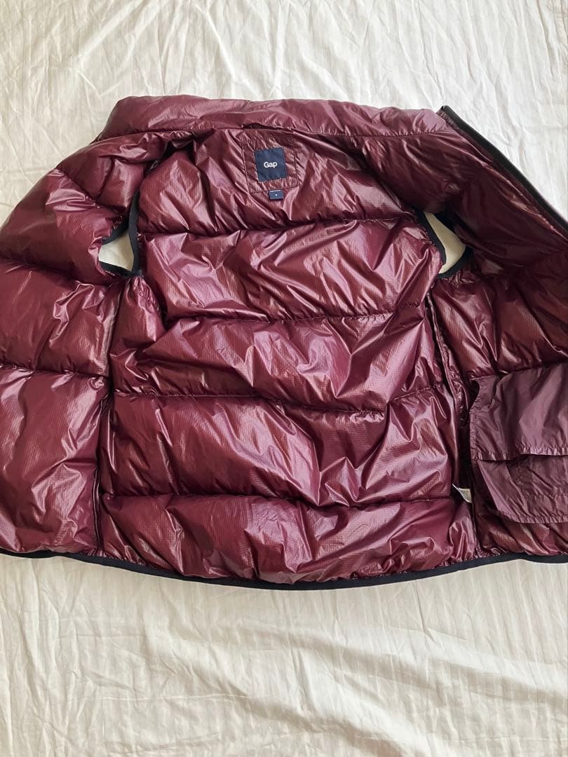 00s old GAP ダウンベスト　Wジップ　ボルドーS Y2K