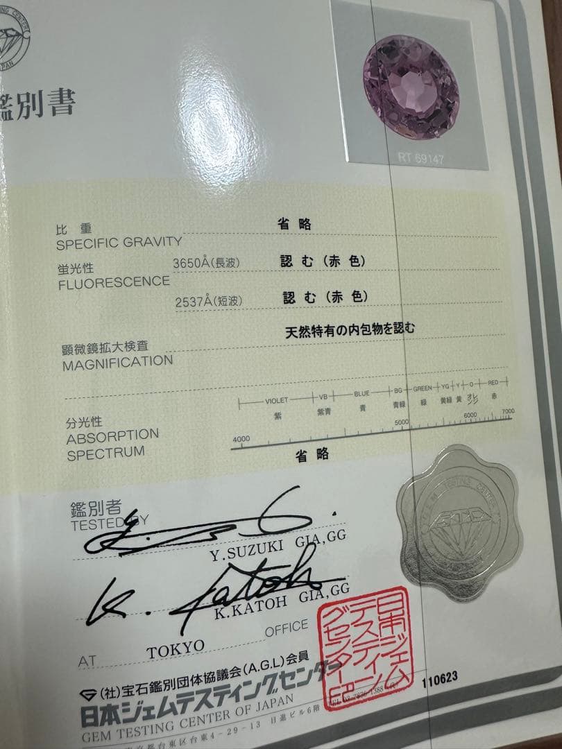 ithピンクストーン ゴールドリング