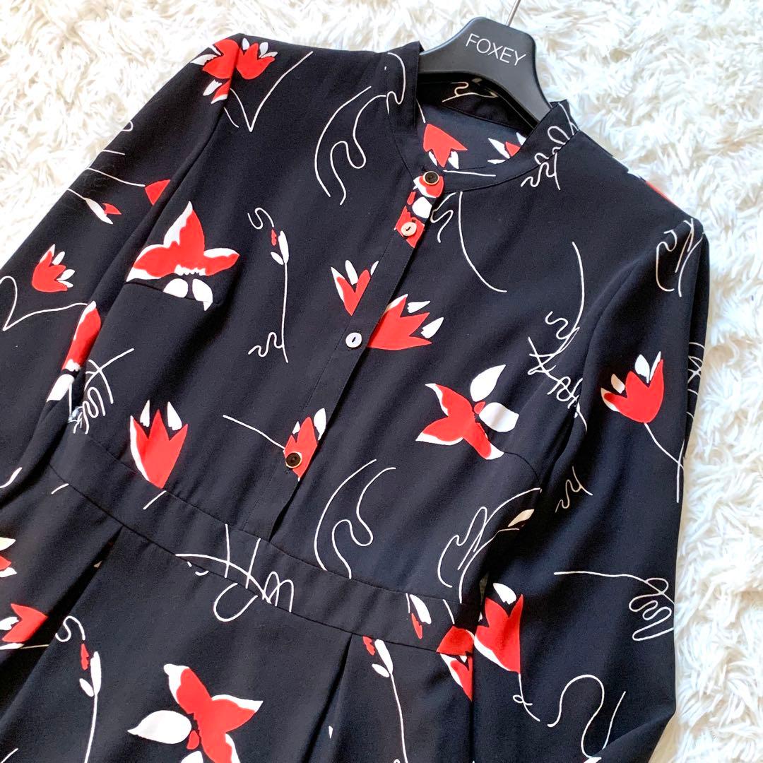 美品✨矢田亜希子さん着用 ダイアグラム ボックスタックプリントワンピース