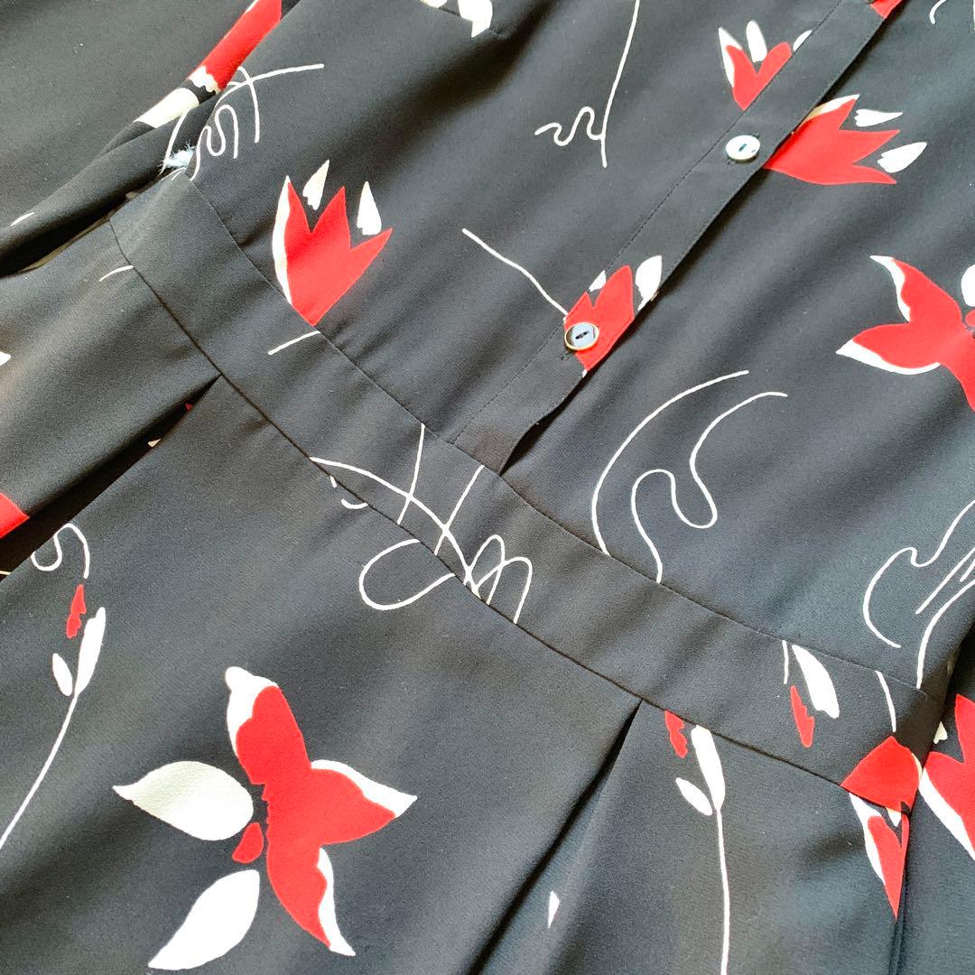 美品✨矢田亜希子さん着用 ダイアグラム ボックスタックプリントワンピース