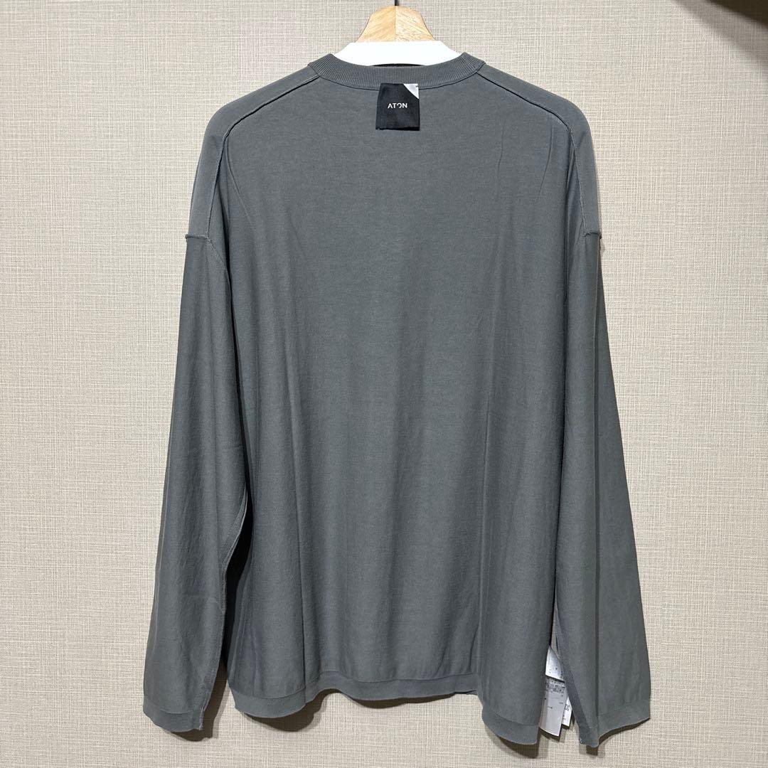 ATON ニット 6 SUVIN COTTON OVERSIZE SWEATER