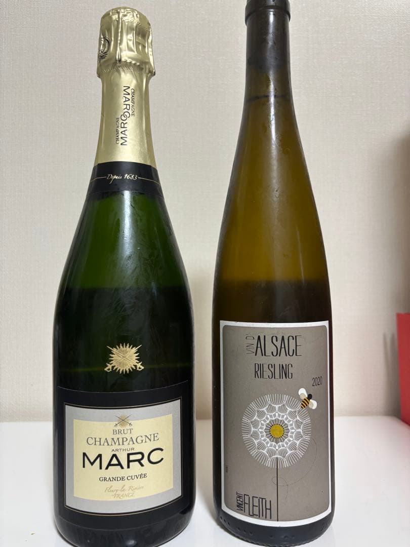 シャンパン　アルザスリースリング 自然派ワイン　2本 フランスワイン