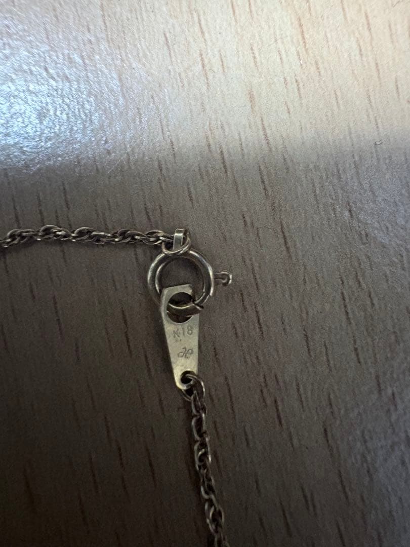 【k18】　love&hate ネックレス　 ピンクサファイア　箱付