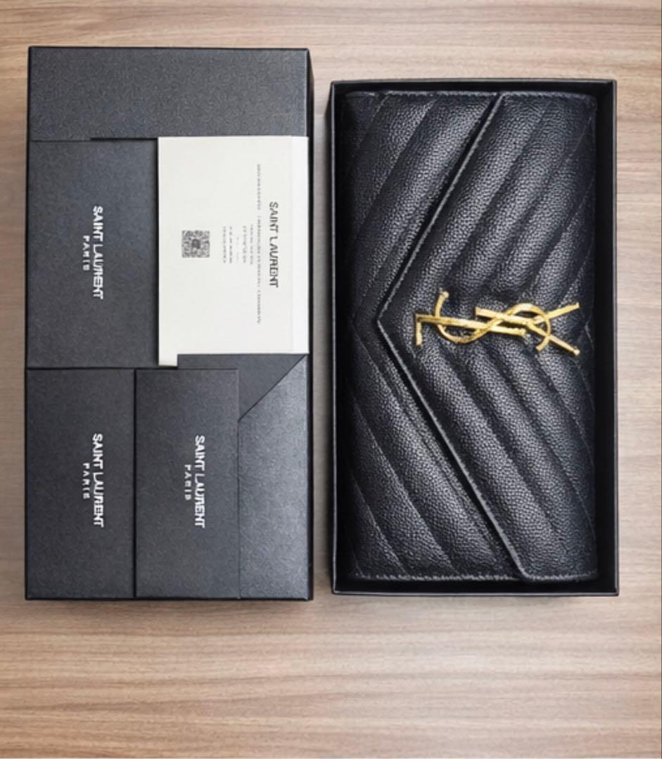 SAINT LAURENT ブラック長財布