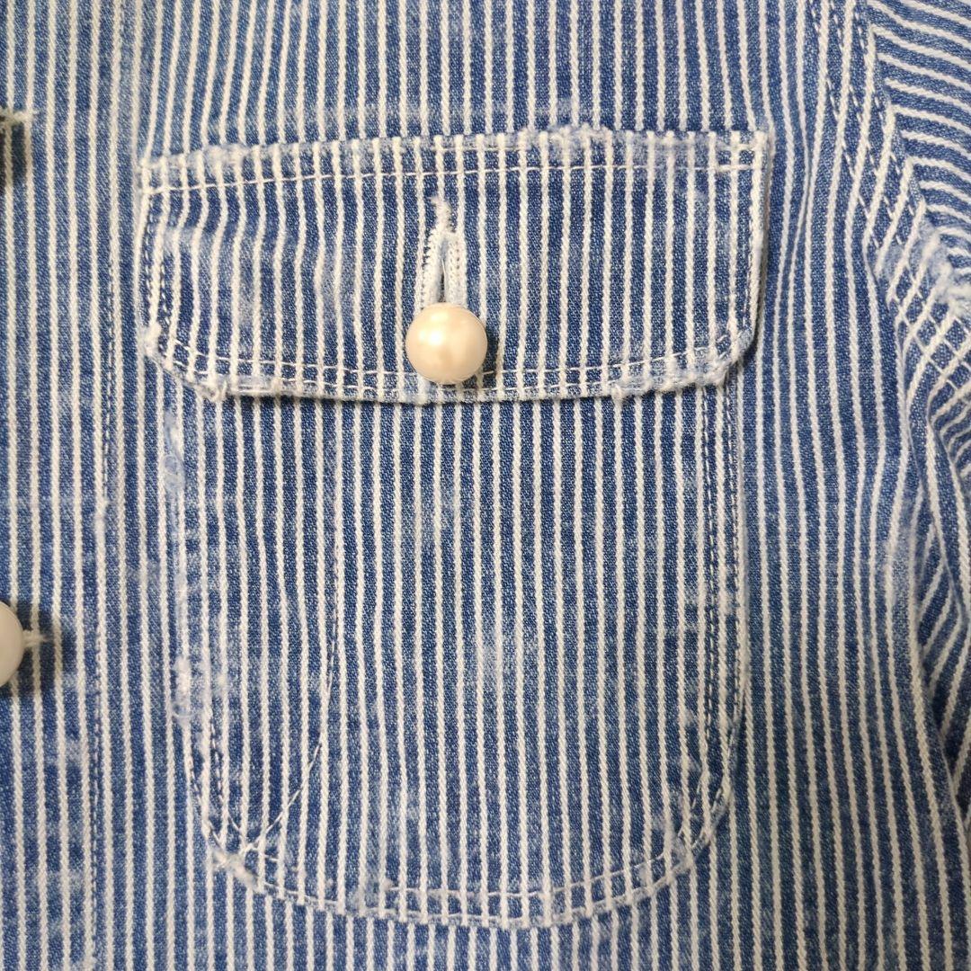 ✿マディソンブルー✿ヒッコリーカバーオール　ダメージ加工有り00サイズ新品未使用