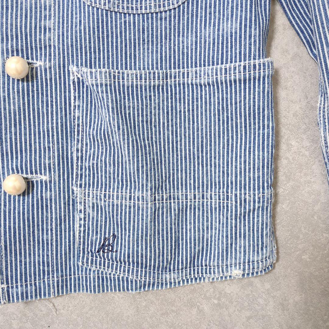 ✿マディソンブルー✿ヒッコリーカバーオール　ダメージ加工有り00サイズ新品未使用