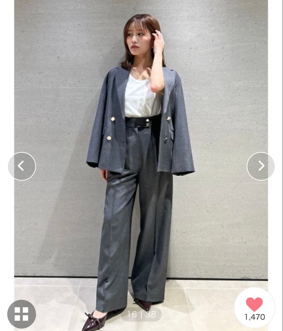 snidel Sustainableメタルボタンテーラードジャケット