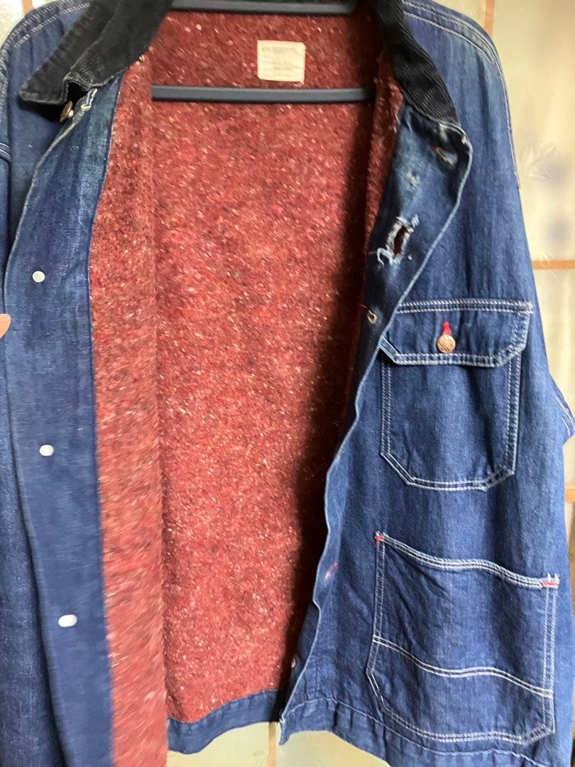 ビッグマック　70s ブランケットデニムカバーオール　ビッグサイズ　100%綿